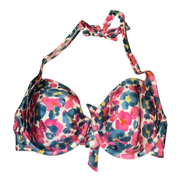 Calvin Klein Floral Print Underwire Convertible Bikini Top, XXL - Picture 2 of 8